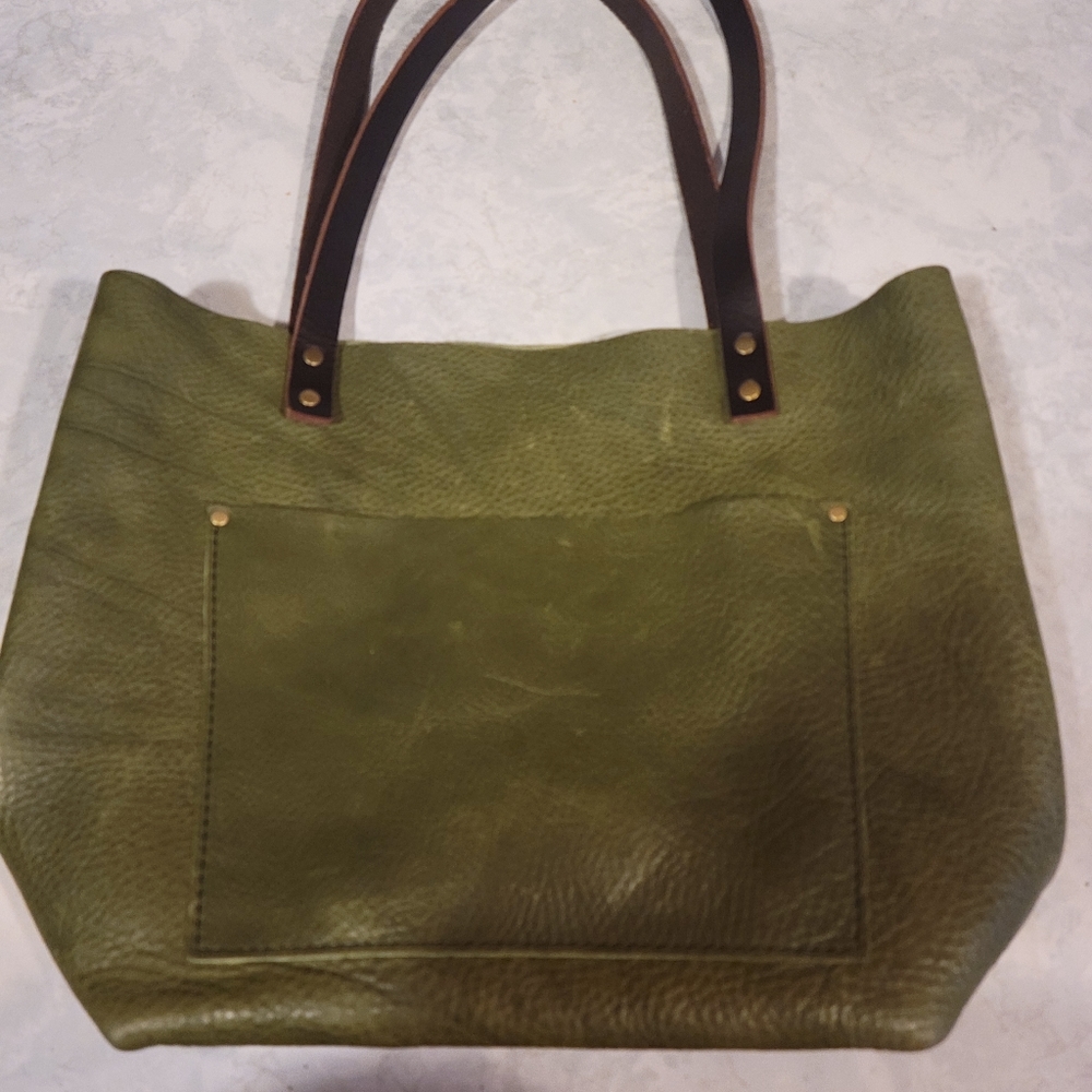 Portland Leather Goods Med Classic Kiwi Tote